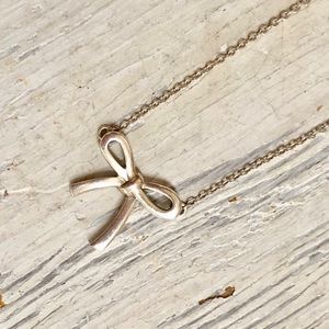 Authentic Tiffany & Co. mini ribbon necklace